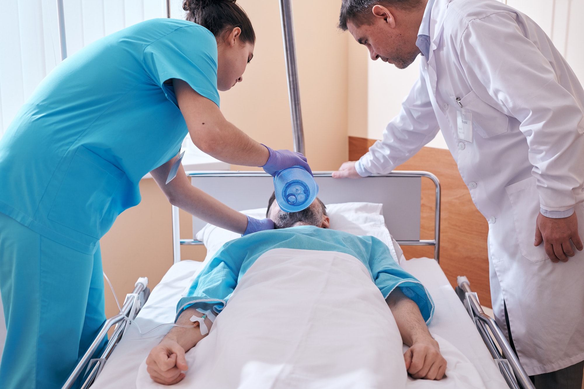 Providing ventilation to patient